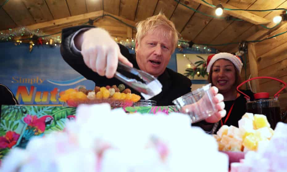 Boris Johnson at a Christmas market