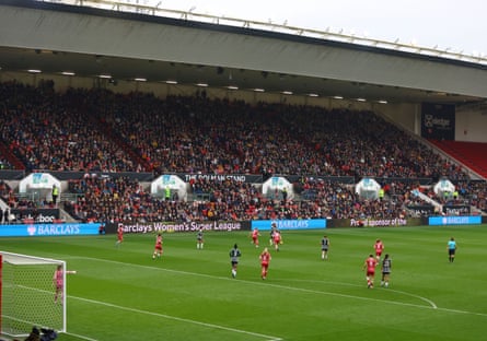 A general view of Bristol City v Manchester United in the WSL