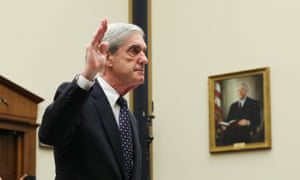 Former special counsel Robert Mueller is sworn in to testify before the house judiciary committee in Washington.