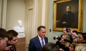 Mitt Romney on his way in to the trial room.