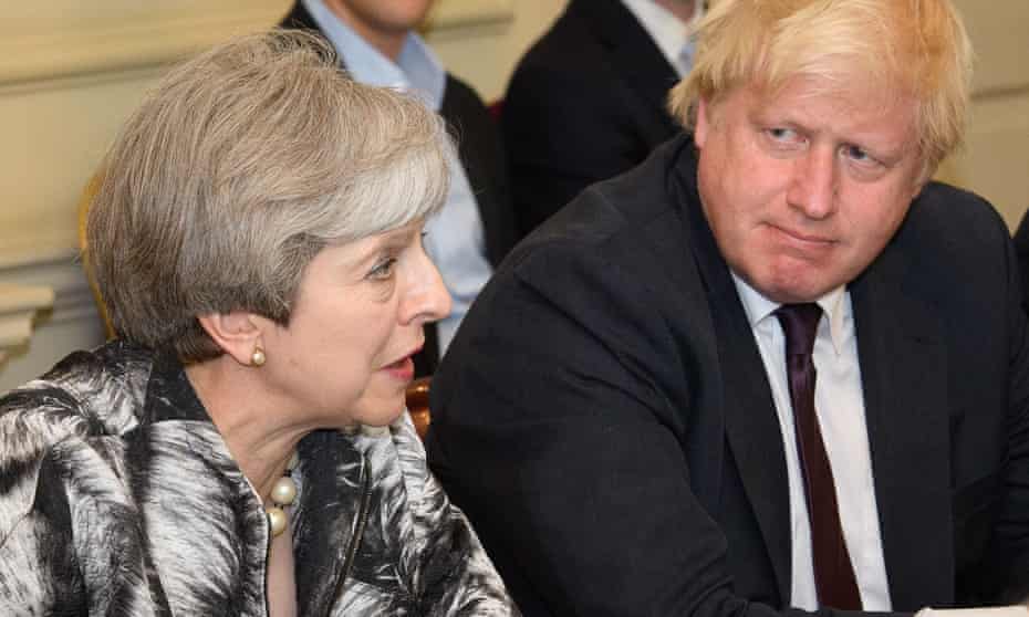 Theresa May with Boris Johnson in 2017