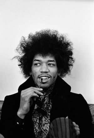 Jimi Hendrix in 1968 by Linda McCartney, one of 63 photographs donated by Sir Paul McCartney.