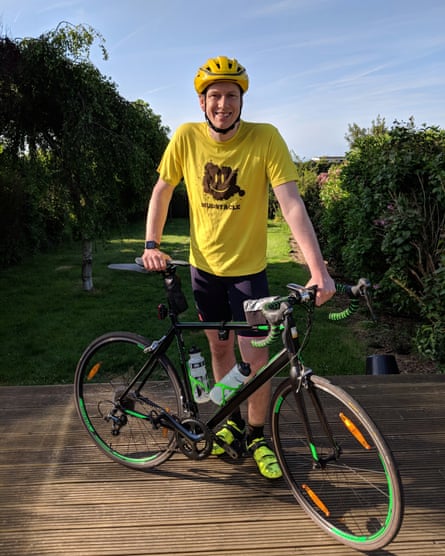 Phil Harris, who is making the 600-mile ride in memory of his grandmother, who arrived in Britain at 16 on the Kindertransport.
