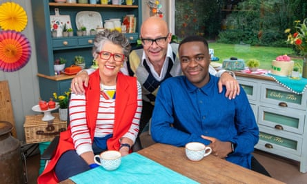 ‘A formidable presenting team’ ... Prue Leith, Harry Hill and Liam Charles.