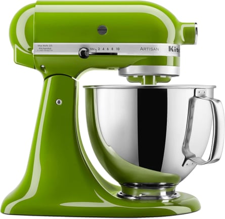 a grass green standing mixer