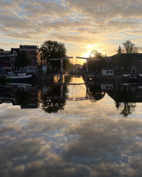 Amsterdam, the Netherlands ‘A view of the Amstel River. A positive thing about the flat Dutch landscape is that we always see a lot of sky and clouds. If the clouds are reflected by water, it becomes magic.’