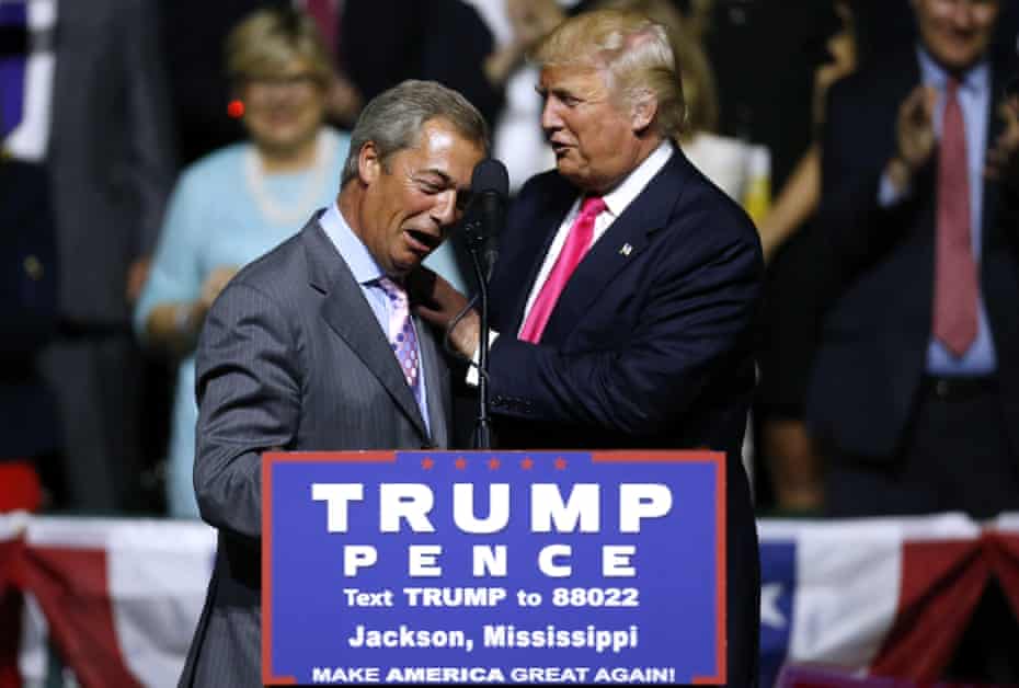 Nigel Farage and Donald Trump.