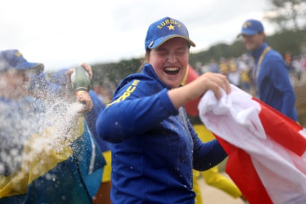 Lottie Woad celebrates.