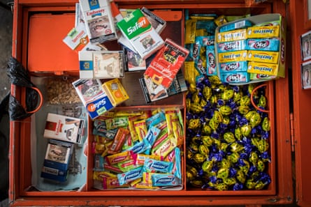 Cigarettes on sale (alongside sweets) in Nairobi, Kenya.