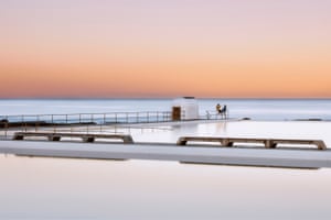 Landscape category runner up ‘Serene sunset at Merewether’ is Stephane Thomas’ series captured at Newcastle’s iconic Merewether ocean baths.