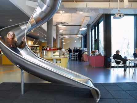 Way to go: going between floors at Google’s Zurich office.