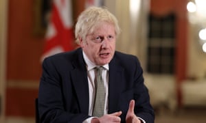 Boris Johnson addressing the Nation<br>04/01/2021. London, United Kingdom. Boris Johnson addressing the Nation. The Prime Minister Boris Johnson addressing the Nation from inside No10 Downing Street, on the new Covid-19 Lockdown restrictions. Picture by Andrew Parsons / No 10 Downing Street