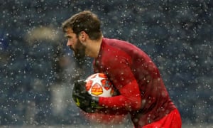 Alisson & # 39; warming up & # 39 ;.
