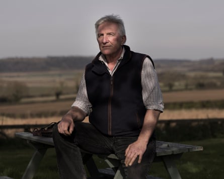 Ian Foxley at home in Yorkshire, standing in a blurred field