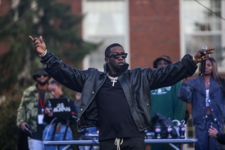 Combs performing at Howard University’s Yardfest in 2023.