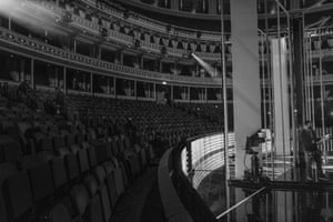 The set design at the Albert Hall