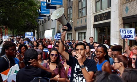 Carlos Jesus Calzadilla, a 19 year old political science student at LIU Brooklyn who was a former Bernie Sanders activist and Field Organizer for Tim Canova for Congress, that lead and organized the student protest at LIU Brooklyn for a week and a half that ultimately defeated the lockout of over 400 professors.
