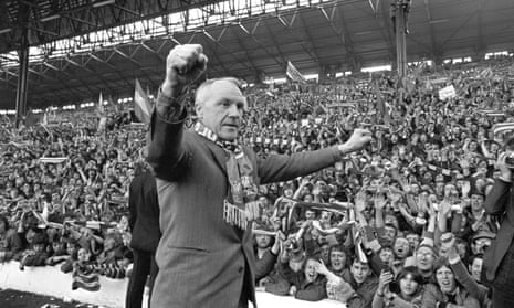 Bill Shankly at Anfield in 1973.