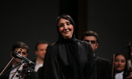 Nezhat Amiri at the Vahdat auditorium in Tehran.