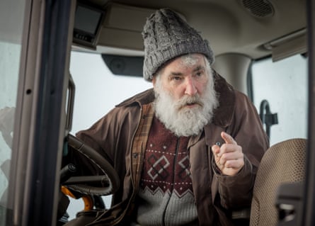 The actor Steve Evets as Farmer Jim in Brassic.