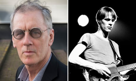 Right to Left: Robert Forster, Australian musician and former member of the Go-Betweens and Tom Verlaine of Television performs on stage at Hammersmith Odeon, London, 28 May 1977.