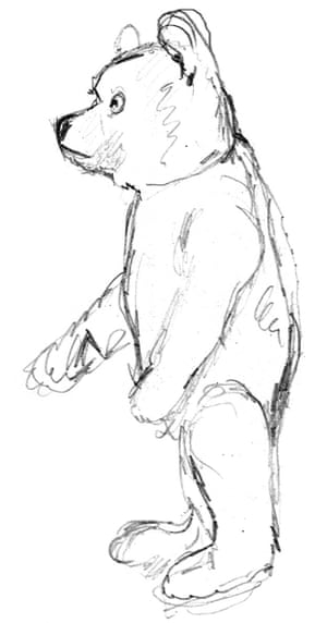 ‘Too gruff-looking’ … EH Shepard’s initial sketch for Winnie-the-Pooh, based on AA Milne’s son’s toy.