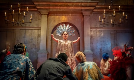 Francesca Mills in The Duchess of Malfi at the Sam Wanamaker Playhouse, 2024.