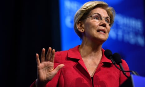 Elizabeth Warren speaks at the New Hampshire Democratic Party state convention in Manchester, New Hampshire.