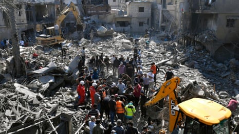At least 13 people killed in Israeli airstrikes near Beirut hospital – video