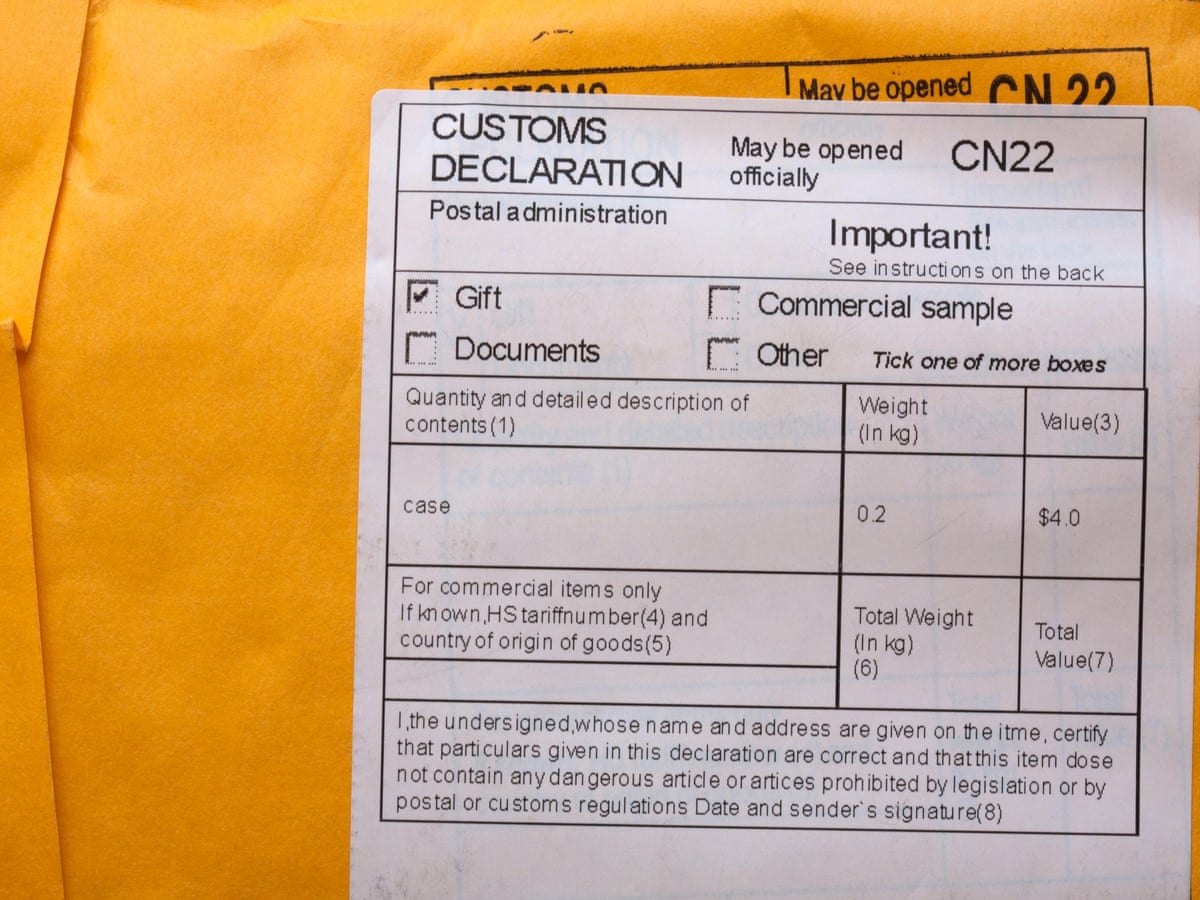 Royal mail cn22 labels