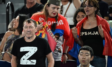 Australian Open spectators supporting Russian invasion questioned by police
