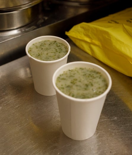 Two cups of liquor, requested at BJ’s Pie.