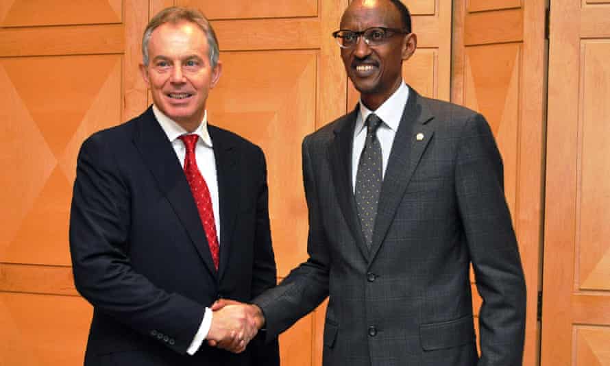 Tony Blair and Paul Kagame in Kigali in 2011