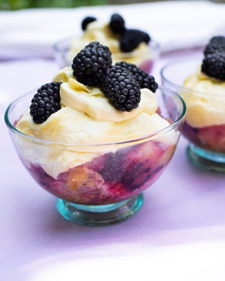 Not to be trifled with: blackberry and apple trifle.