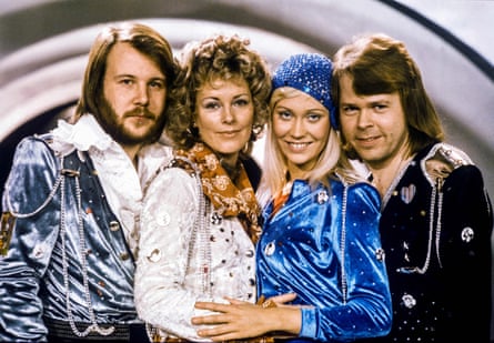 Abba after winning the Swedish branch of the Eurovision song contest with their song Waterloo in 1974