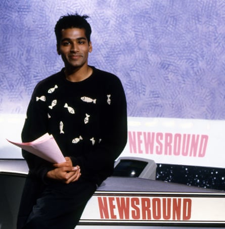 Krishnan Guru-Murthy on Newsround in 1991.