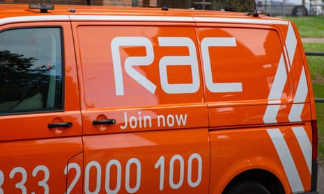 Side of an RAC breakdown recovery van