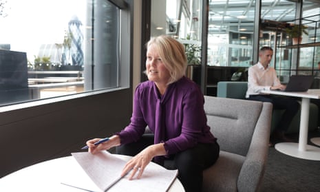 NatWest CEO Alison Rose at the revamped offices at Bishopsgate, in the City of London.
