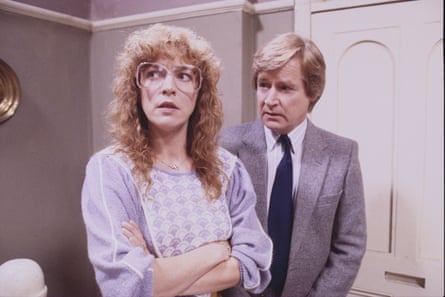 Anne Kirkbride as Deirdre Barlow and William Roache as Ken Barlow in Coronation Street in 1987.