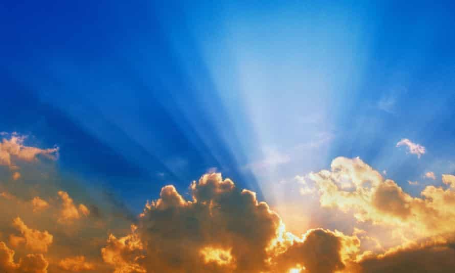 A blue sky