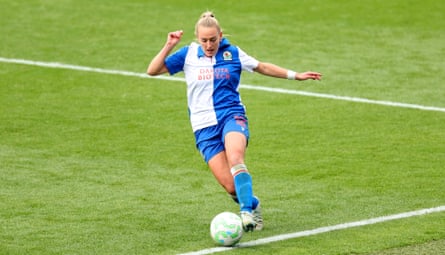 Rachel Dugdale in action for Blackburn against Charlton Athletic in September 2024