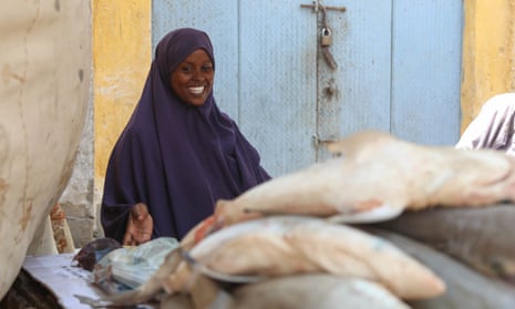 Fardowsa Mohamed Ahmed sells fish at a traditionally male-dominated fish market in Mogadishu, Somalia