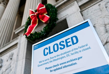 The National Archives building in Washington DC was closed on 22 December.