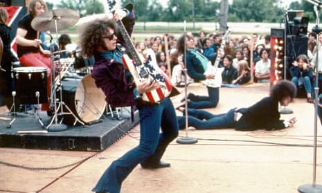 Wayne Kramer, second left, with MC5 at the Mount Clemens festival, Michigan, in 1969.