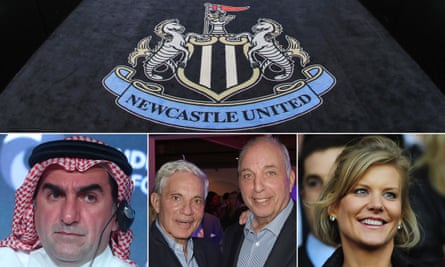Newcastle’s prospective new owners: Yasir Othman Al-Rumayyan, governer of the Saudi Public Investment Fund, Simon and David Reuben and Amanda Staveley.