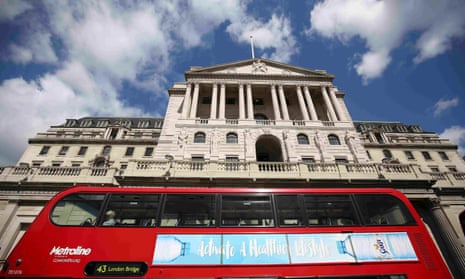 A bus passes the Bank of England