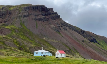 A chapel at the abandoned village of Húsavík.