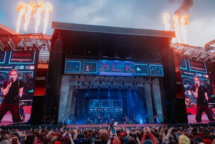 The epic setup for My Chemical Romance’s Anfield show.