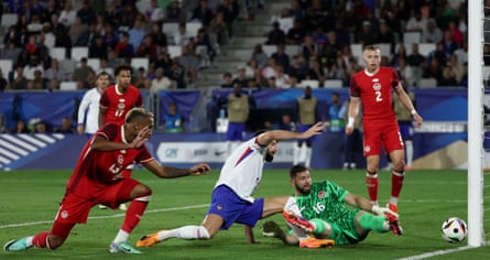Olivier Giroud clanks an effort against Canada’s woodwork during France’s last friendly game ahead of Euro 2024.