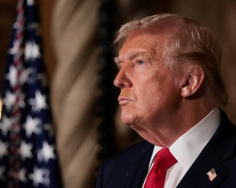 Donald Trump announces the Navy's ‘Golden Fleet’ at Mar-a-lago in Palm Beach, Florida 22 December 2025.